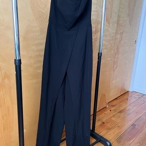 WhiteHouse BlackMarket strapless wideleg jumpsuit